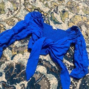 Royal blue crop top